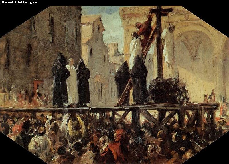 Stefano Ussi The Execution of Savonarola